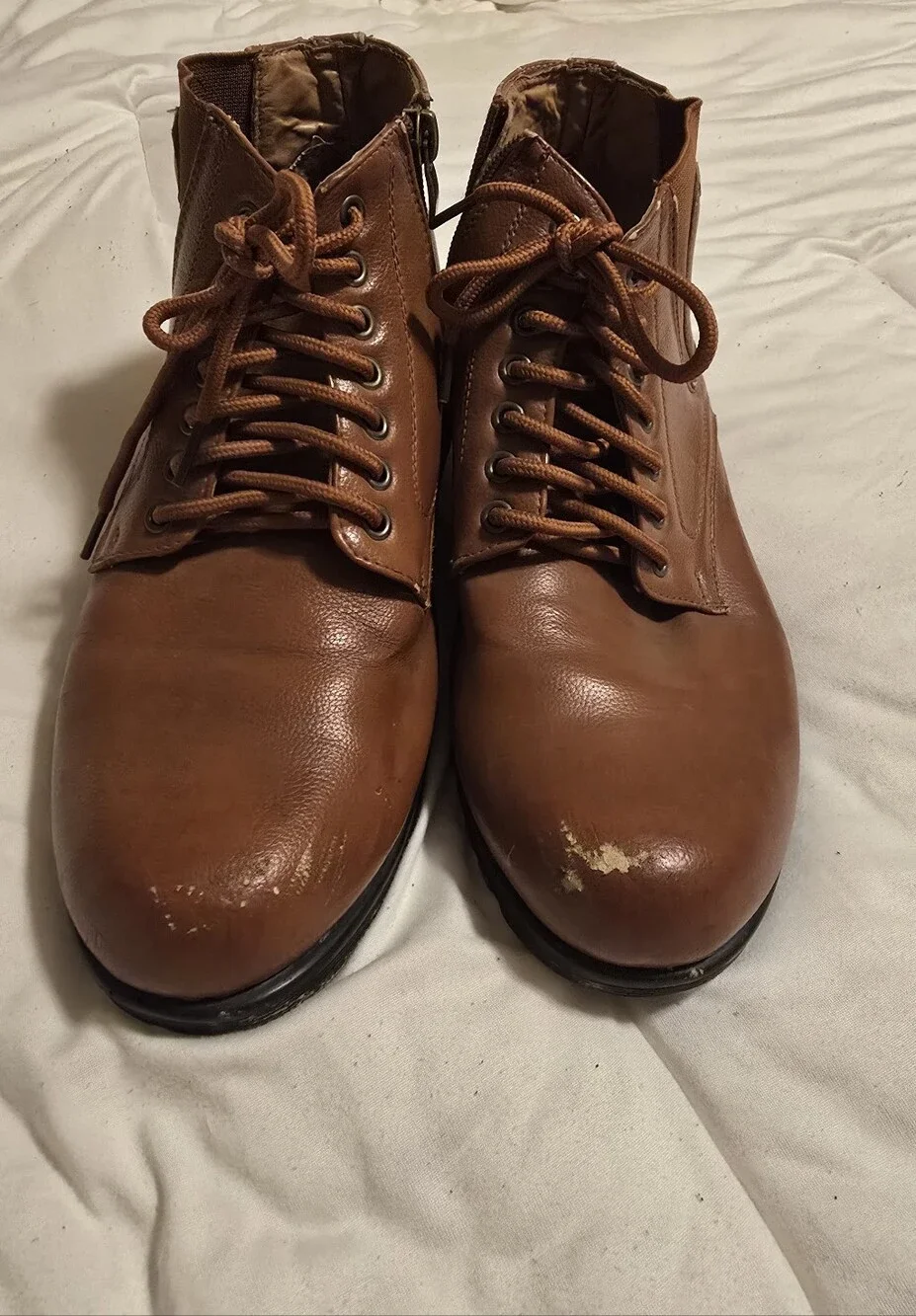 Men's Casual Lace-Up Boots in Brown
